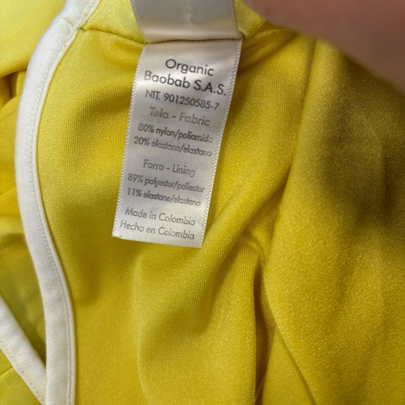 BAOBAB Mambo Evening Dress Neon Yellow Strapless Bandeau Cutout Small Women's - Picture 10 of 11